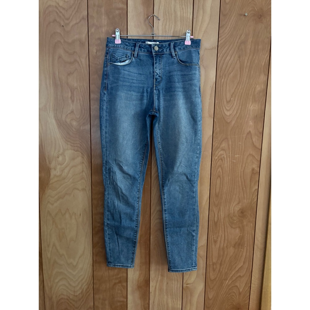 Unpublished Womens High Rise‎ Skinny Jeans Medium Wash Blue Stretch Size 27